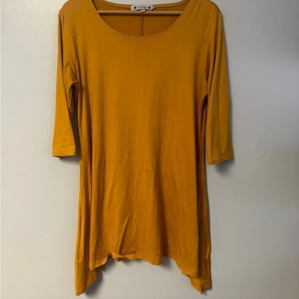 0424-34 Mustard Swing Dress